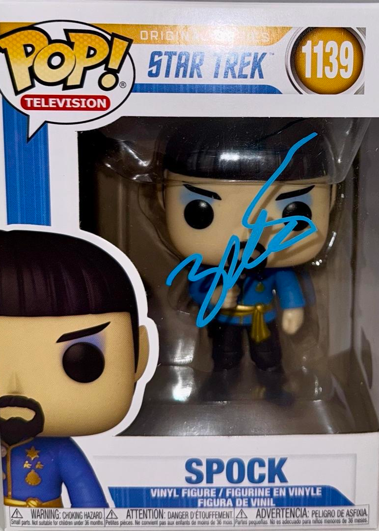 Zachary Quinto Signed Funko Pop #1139 "Spock" (Star Treck) - Beckett COA #02